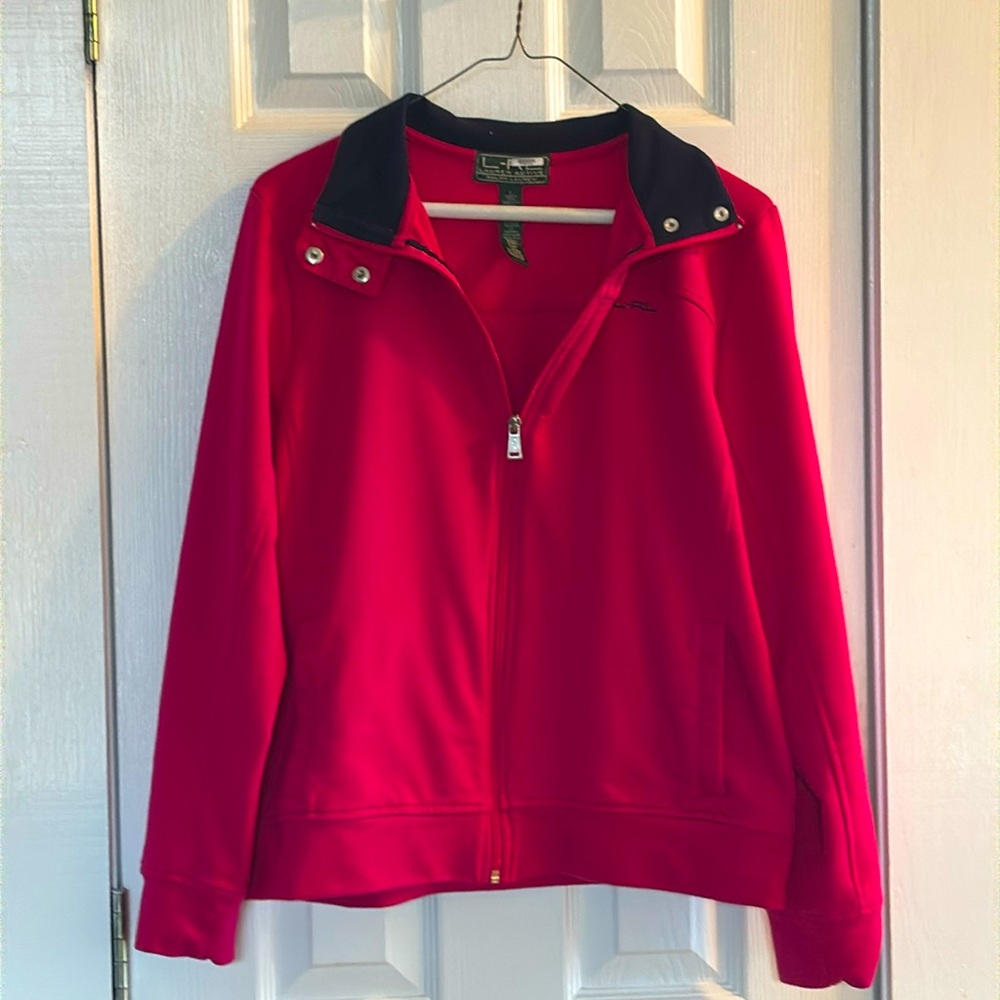 Ralph Lauren Active hot pink / navy jacket , size Large , pockets